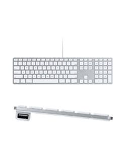 A1243 Apple Ultra Thin Wired Keyboard Aluminum with Numeric Keypad MB110LL/A