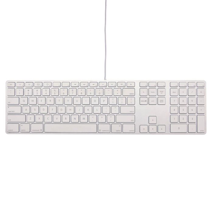 A1243 Apple USB Wired Keyboard Aluminum with Numeric Keypad MB110 
